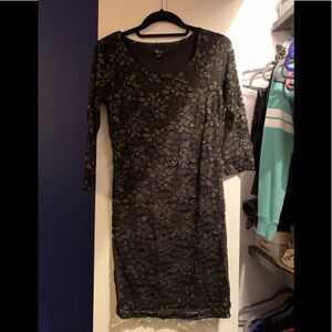 Black and gold Lacey Forever21 dress. Like new.
